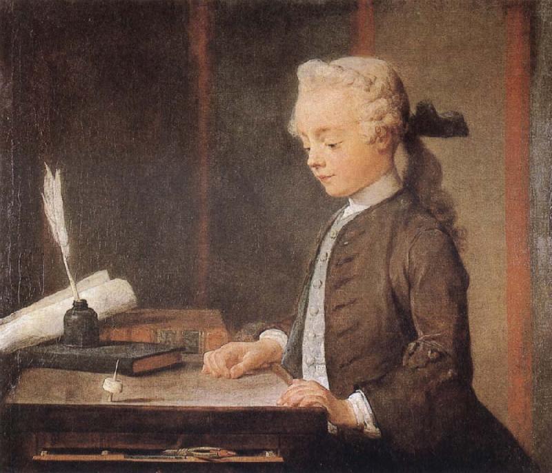 Jean Baptiste Simeon Chardin Boy with a Spinning Top oil painting image